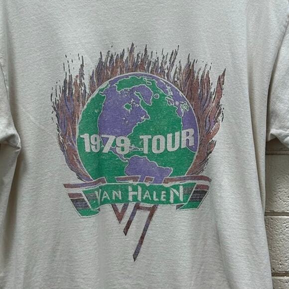 Van Halen 1979 World Tour Band Tee size L - Picture 7 of 8